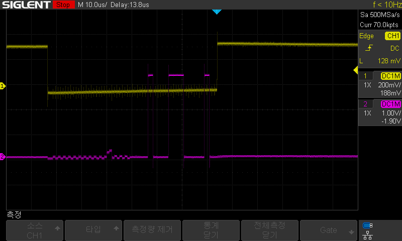 3.3V SPI 통신 파형